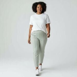 Soft Surroundings Women’s Stretch Pull-On Zip Ankle Trousers Moss Green- Size XL